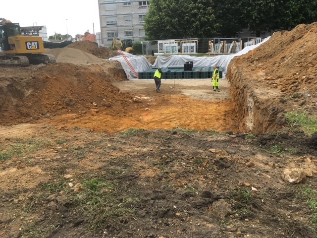 Terrassement pour bassin d'infiltration à Boissy-Saint-Léger(94)